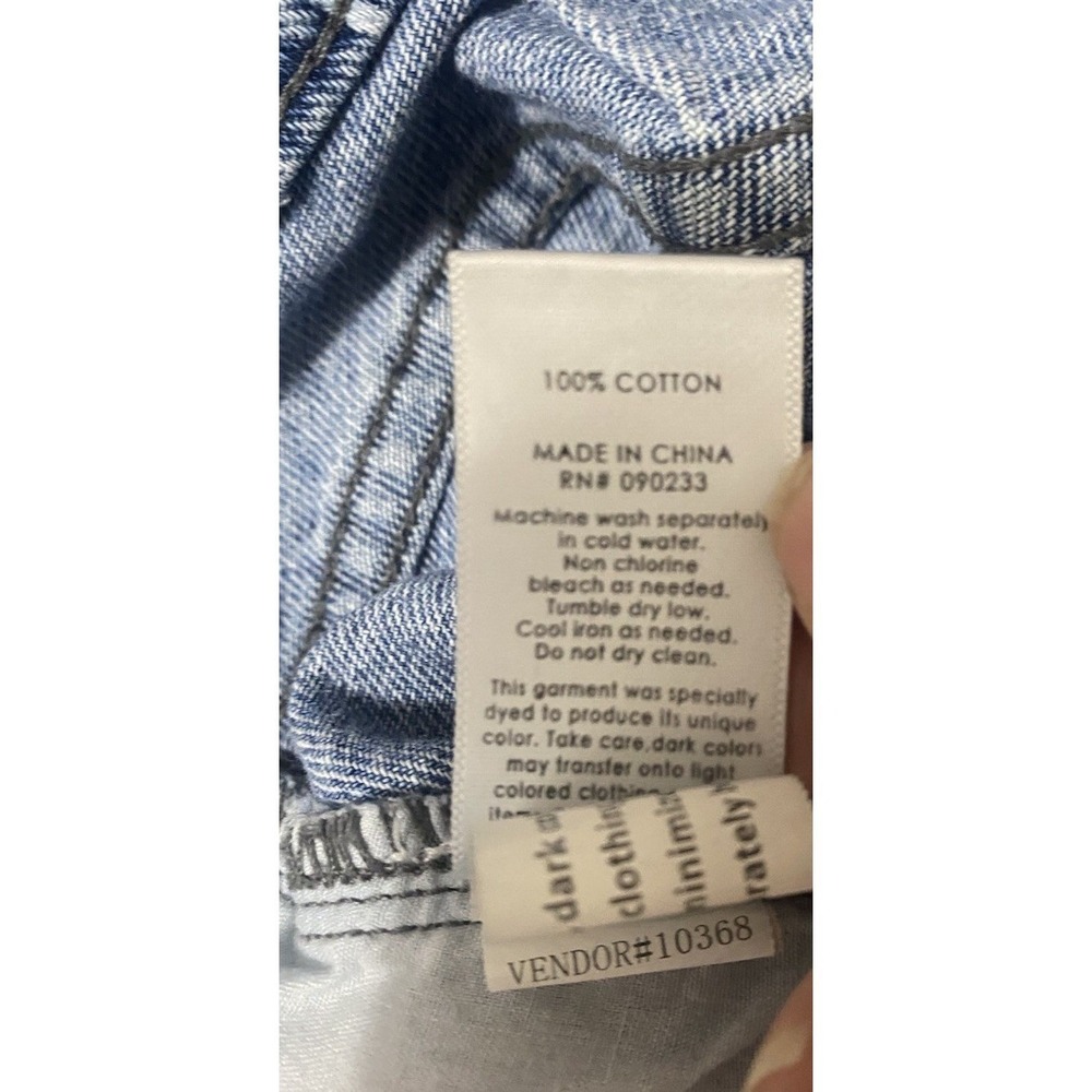 PacSun vintage Women's Size 27 Blue White Pinstripe Denim Mini Skirt Y2K Casual - Picture 6 of 6